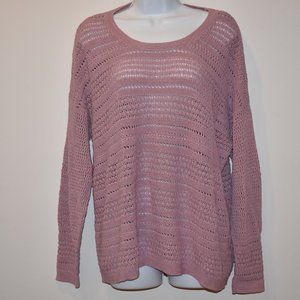 J Jill Mauve Knit Sweater Womens Size Large